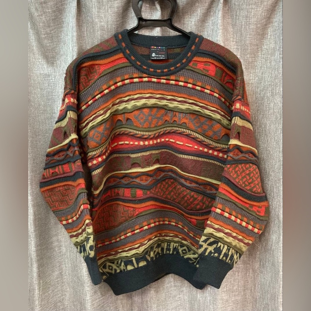 Rare: COOGI Style Vibrant 3D Knit Crewneck Sweater
